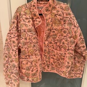Floral Pink Quilted Jacket by Free People
